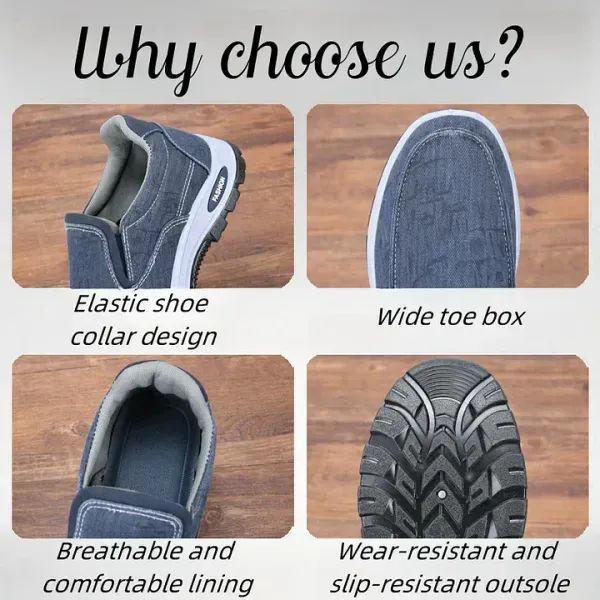 New Men's Orthopedic Slip-on Shoes, Comfort Walking Shoes - Image 3