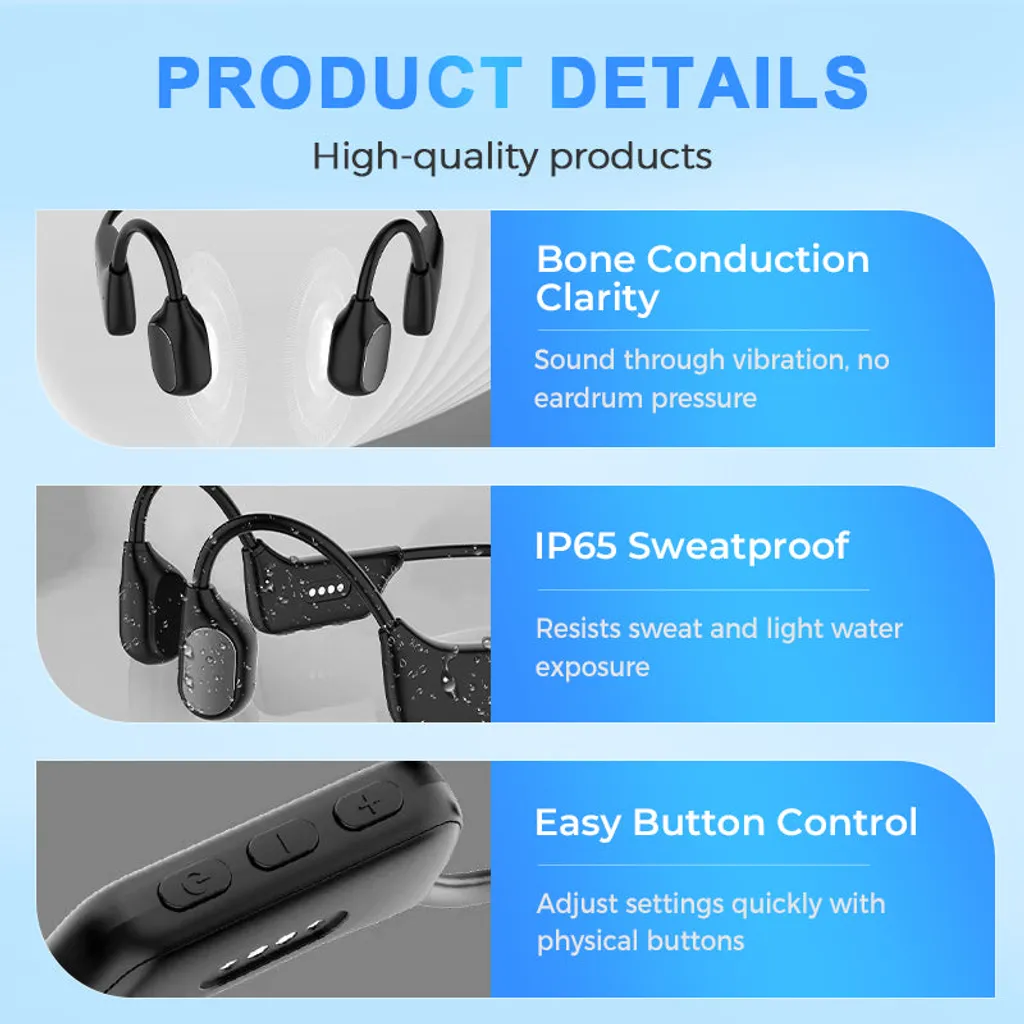 LIMITED TIME OFFERYUNPSO Bone Conduction Smart Hearing Aid Bluetooth Earphones - Image 6